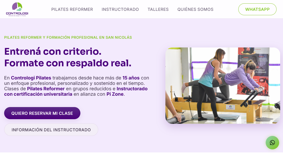Contrologi Pilates – Proyecto digital
